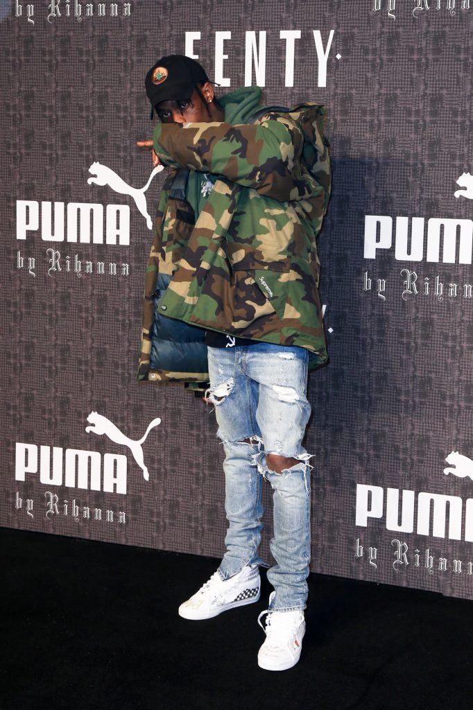Rapper Travis Scott attends the FENTY PUMA by Rihanna Collection