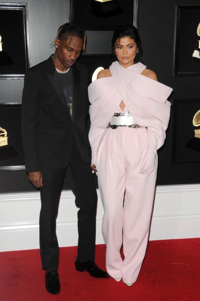 Travis Scott with Kylie Jenner at the Grammy Awards