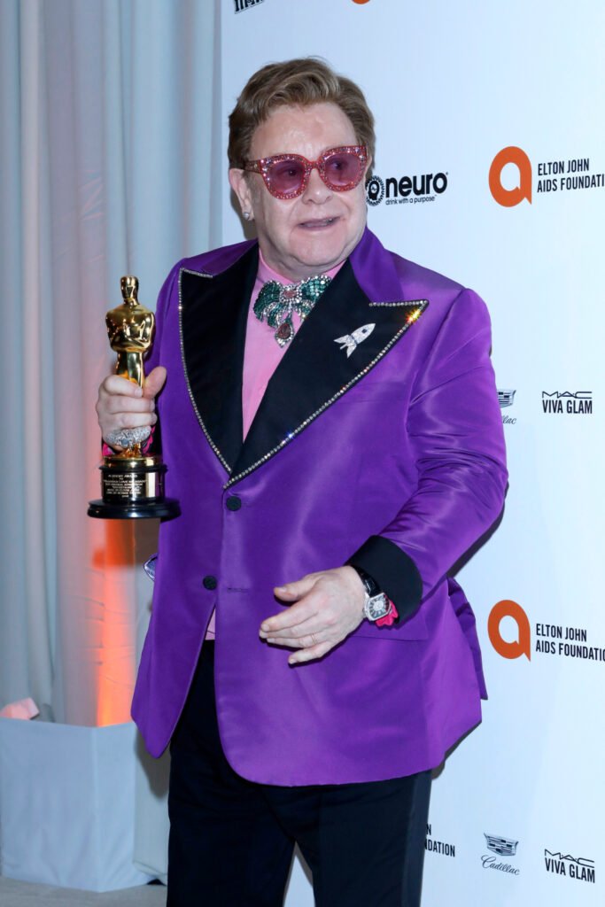 Elton John at Elton John Aids Foundation Viewing Party